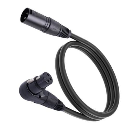 Right-Angle XLR to Straight XLR Cable, Wide Compatibility, Stable Connection, XLR Adapter Cable for Recording Rooms (1.8m/5.9ft)