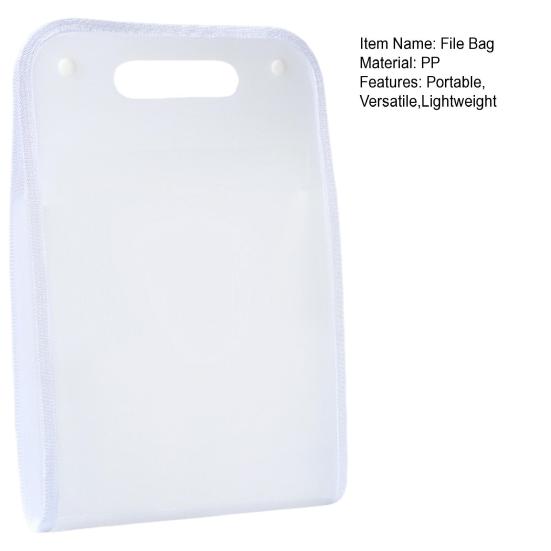 Expanding File Folder A4 13 Compartment Translucent File Case with Handle Waterproof Document Organizer Student Test Papers School Supplies