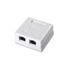 Aisens Surface Rosette RJ45 Cat.6 FTP 2 Outlets - White Color-A139-0304