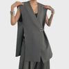 2024 Summer Korean Trend Sleeveless Collarless Vest for Women