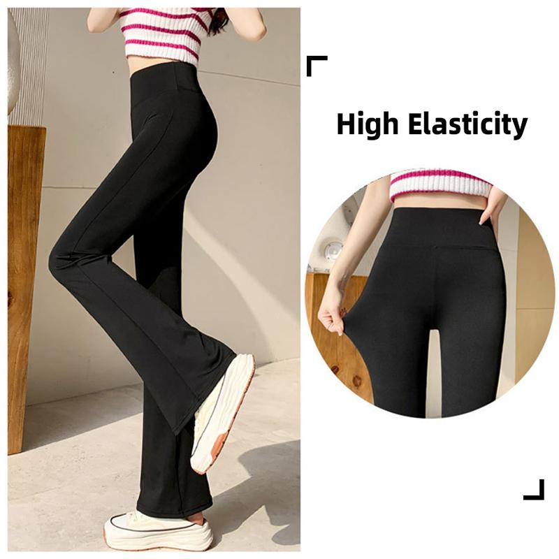 Haifischhose Schlaghose Damen Oberbekleidung Leggings Hohe Taille Bauch Hufeisenhose