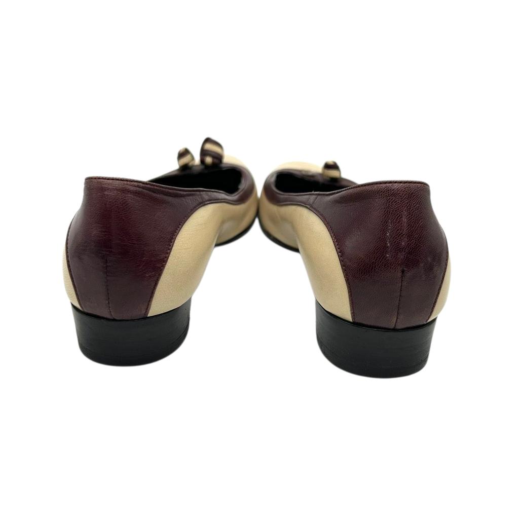 Used Emilio Pucci Pumps / Ballet Flatspumps beige/Bordeaux leather Women