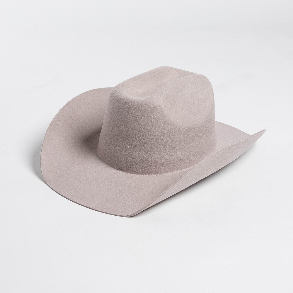 USPOP Chapeau de Cowboy 100% Laine Unisexe Chapeau Feutre à Large Bord Couleur Unie Style Fedora Classique Plusieurs Tailles S–XL Automne Hiver