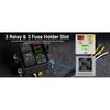 3 Way 12V Waterproof Relay Box Pre-Wired Fuse and Relay Box 3x4 Pin 40A Relay and 3 ATC/ATO Blade Fuse for Automotive Cars Truck