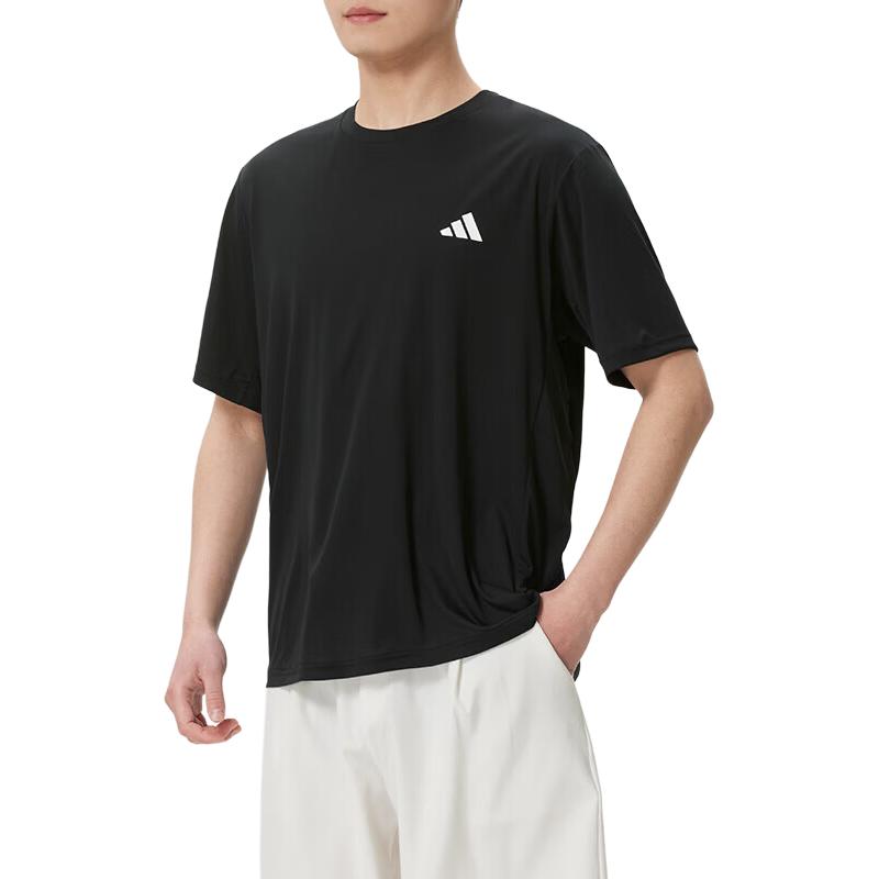 Adidas Running T Shirts Men's Black Moderate KU8712