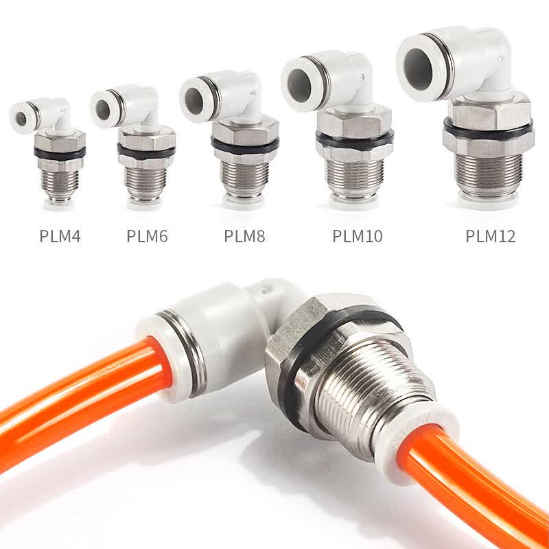 AirTAC PLM Series Right Angle Quick Connect Panel Mount Fitting