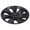 4PCS 19in Wheel Hub Cap Whirlwind Style Sporty Wheel Rim Cover Replacement For Tesla Model Y 2020 To 2023 Matte Black