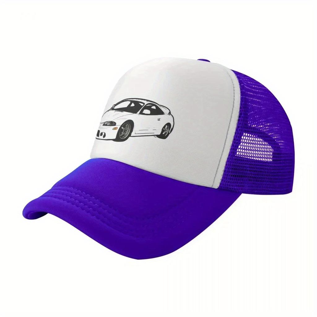 Sport Car Trucker Hat Breathable Mesh Back Baseball Cap Outdoor Casual Headwear for Enthusiasts