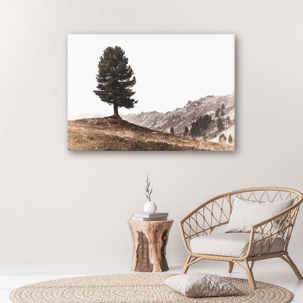 Canvas print Tree Mountains Nature