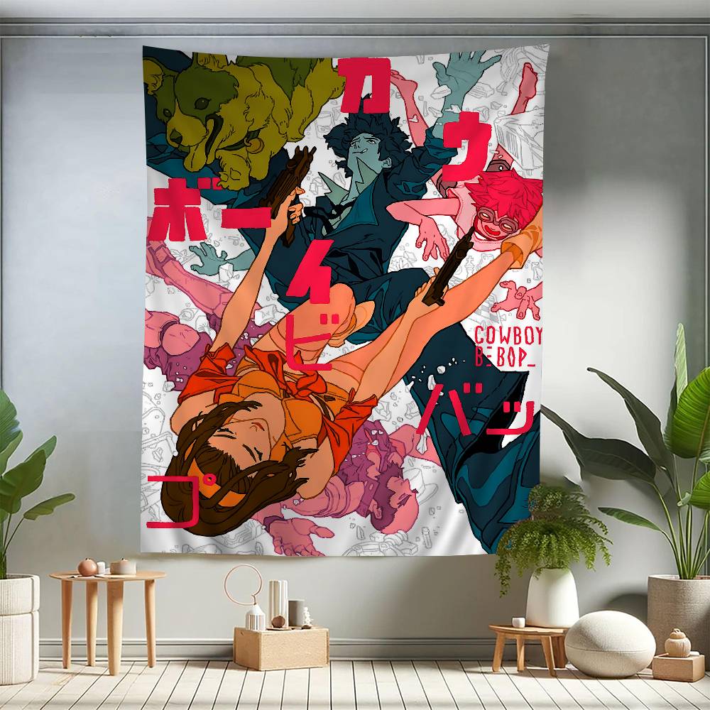 

1PC Anime CCowboy BbebopS Hanging Bohemian Tapestry Cheap Hippie Wall Hanging Bohemian Wall Tapestries Mandala Wall Hanging 74x94cm(29x37in)