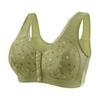 Elegant Plus-size Front-opening Bra for Middle-aged and Elderly Mothers  with Thin Cup  Breathable and Wire-free Design.