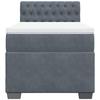 Maison Exclusive - Sommier à lattes de lit et matelas Gris foncé 90x200 cm Velours