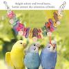 Wood Bird Pets Hanging Swing Color Activity Play Bridge Grinding Chew Bite Cage Toy for Parrot