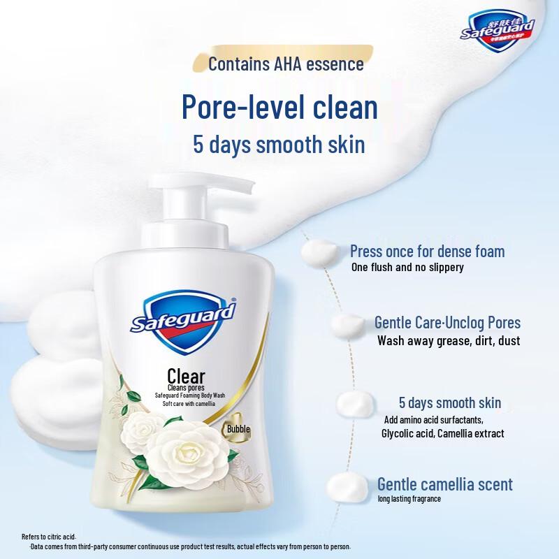 Safeguard Gentle Camellia Bubble Body Wash
