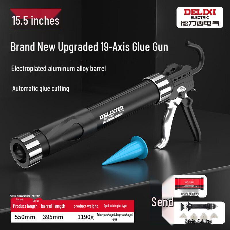 Delixi Automatic Shut-off Caulking Gun 15-inch
