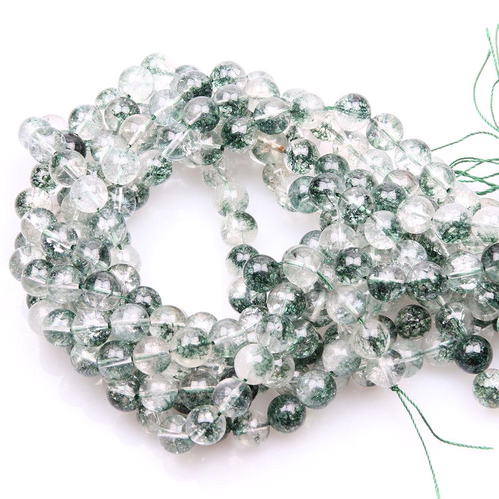 

60 шт. 6 мм Зеленый Фантомный Кристалл Свободные Бусины для Изготовления Ювелирных Изделий своими руками