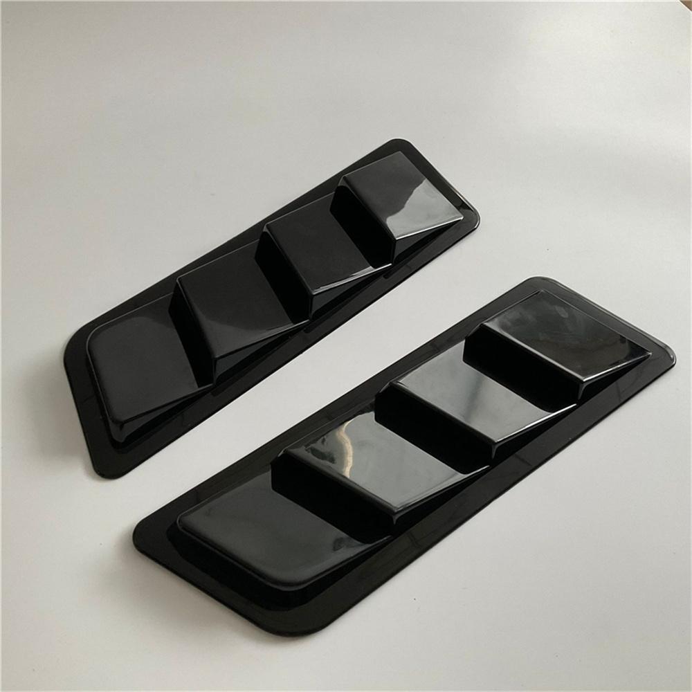 1Pair Glossy Black Air Flow Intake Hood Scoop Vent Cover Universal Car Styling