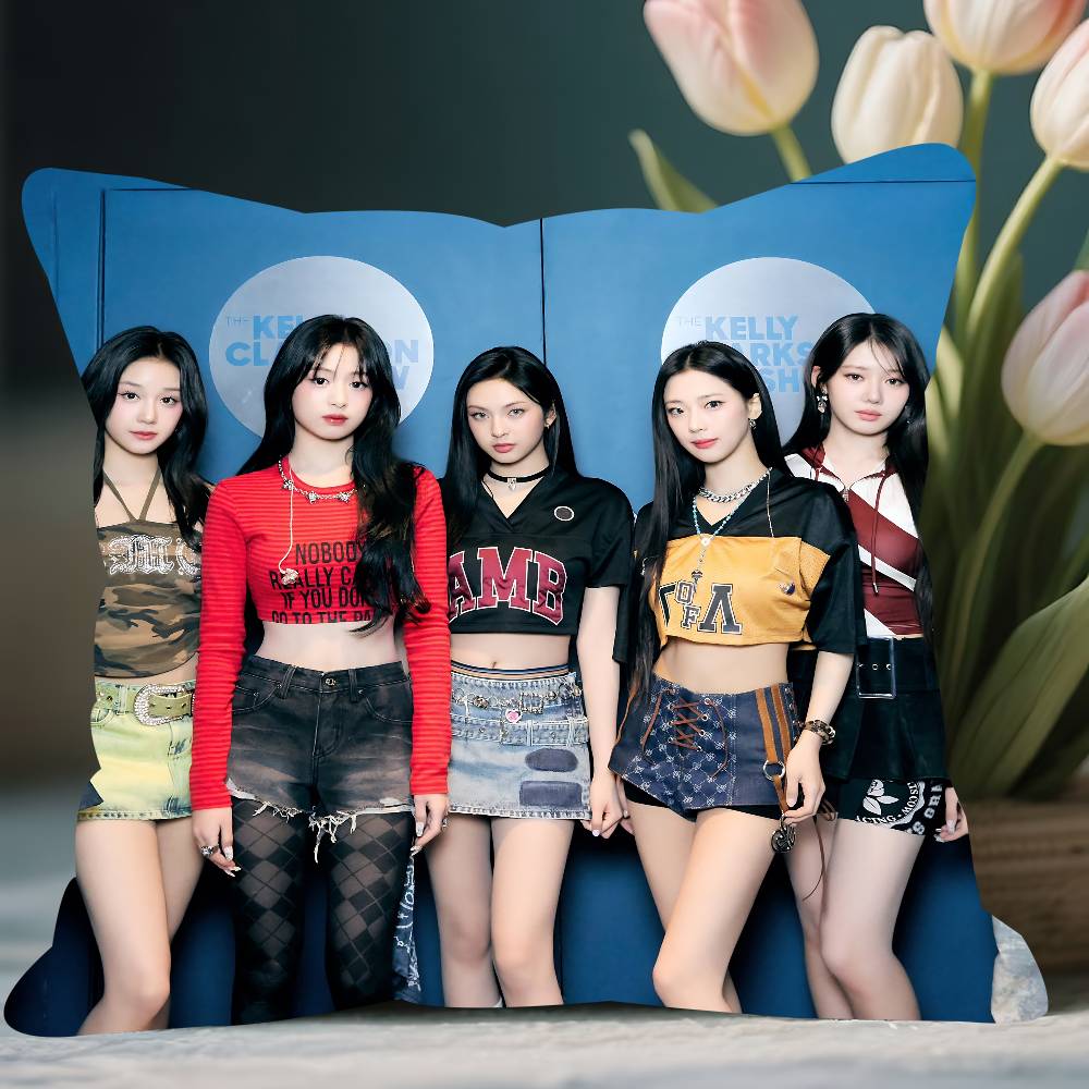 

K-pop Babymonster Наволочка Съемная Моющаяся Наволочка для Подушки – Мягкий Лен для Всех Сезонов 12x12Inch