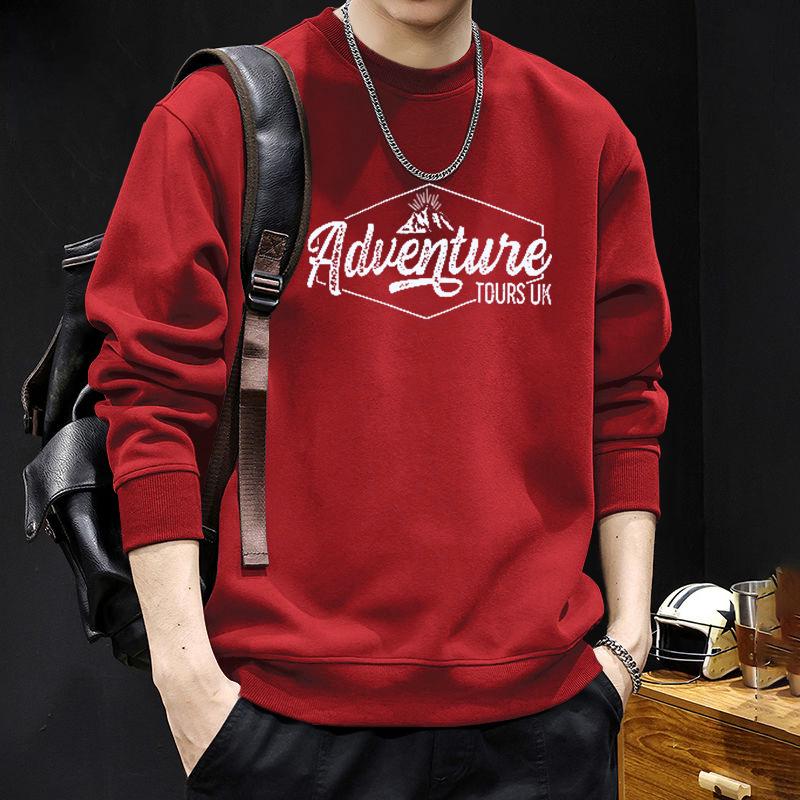 Men's Japanese-Style Letter Print Long Sleeve Hoodie - Spring/Autumn Fashion