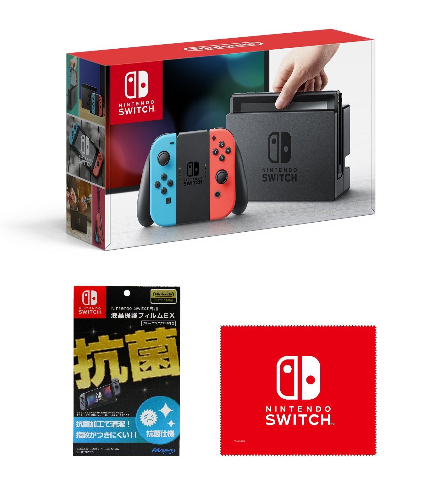 

LCD protective film EX licensed Nintendo Switch Neon Blue Neon Red Microfiber Cloth [With (Nintendo product)] Joy-Con (L) / (R) +