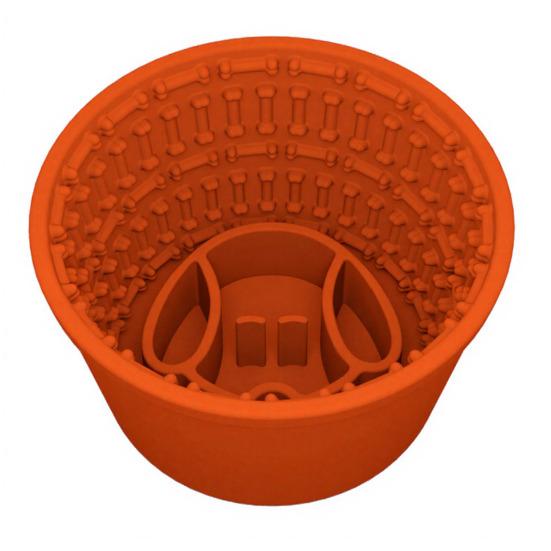 Köpek Yavaş Mama Kabı Yalama Kasesi Sağlıklı ve Sakin Beslenmeyi Teşvik Eder Dokuya Sahip Silikon Köpek Kasesi Emişli Tüm Köpek Boyutları İçin Bakım ve Mama Zamanı