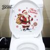 Winter Bathroom Festive Decorations Christmas Toilet Stickers Funny Santa Claus Waterproof Lid Tank Seat Decals Decal Cistern Self-Adhesive