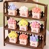 Resin Flower Decoration Miniature Potted Mini Artificial Bonsai Dollhouse Desk Ornament Accessory Tiny Fairy Garden Ornaments for DIY Crafts