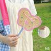 Colorful Handmade Fan Chinese Style Cartoon Shape Straw Bamboo Woven Fan Summer Anti-Mosquito Cooler Handfan Home Decor Pendants