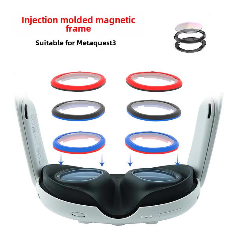 Compatible Quest 3 Magnetic Frame VR Accessories - Myopia Lens Frame with Two-Color Injection Molding