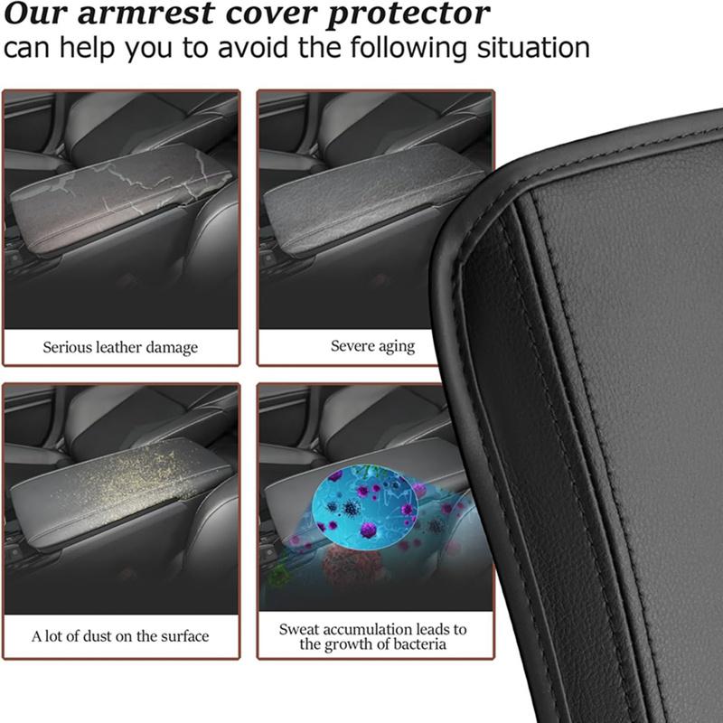 Car Center Console Armrest Storage Box Leather Cover Pad Black PU Leather Protection US Version For Toyota For Camry 2025 2026