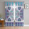 Arabische lila Islam Tüll Vorhänge für Wohnzimmer Druck Sheer Voile Vorhang Schlafzimmer Fenster Screening Vorhänge Jalousien Home Decor