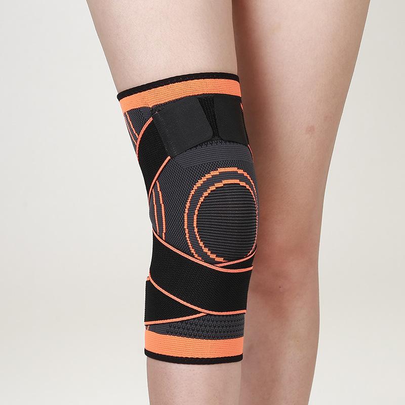 Customizable Sports Knee Pads, Outdoor Pressurized Running, Basketball, Fitness Protectors, Knitted Nylon Bandages, Strap Knee Pads