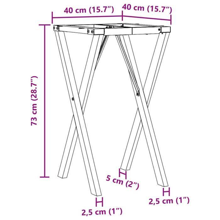 VidaXL Dining Table Legs X-Frame, Accent Table Legs, End Table Legs Living Room Home Interior, 357903
