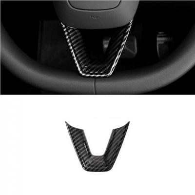 ABS Carbon Fiber Steering Wheel Chin Cover For Tesla Model 3 Highland 2024+