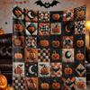 Halloween Pumpkin Christmas Printed Flannel Blanket Soft Cozy Throw Party Home