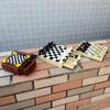 Chess Set Blocks Toys Adults International Chess Game Travel Folding Chess Board Set Children Mini Bricks Kids Educational Gifts