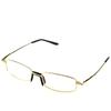 Clara Vida Gold Narrow Metal Frame Mineral Crystal Lenses Reading Glasses For Men Women +1 +1.5 +2 +2.5 +3 +3.5 +4