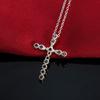 Fashion Female Cross Pendants Silver 925 Blue Zircon Cross Pendant Necklace Jewelry For Men /Women Wholesale