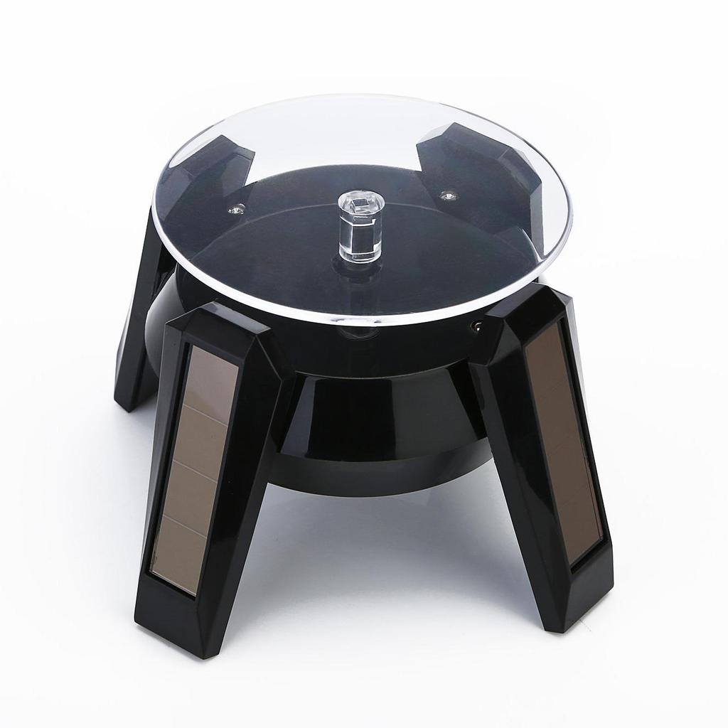 Rotating LED Solar Display Stand for UFO Spaceship Models, Jewelry, and Phone Video Shooting