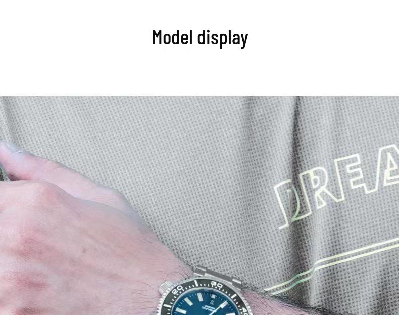 Men's Stainless Steel Automatic Waterproof Sport Watch with Luminous Dial - Fashion Business Brand.