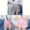 College Style Pleated Skirt For Women With Spliced Fabric And High Waist Fit For Teen Fashion