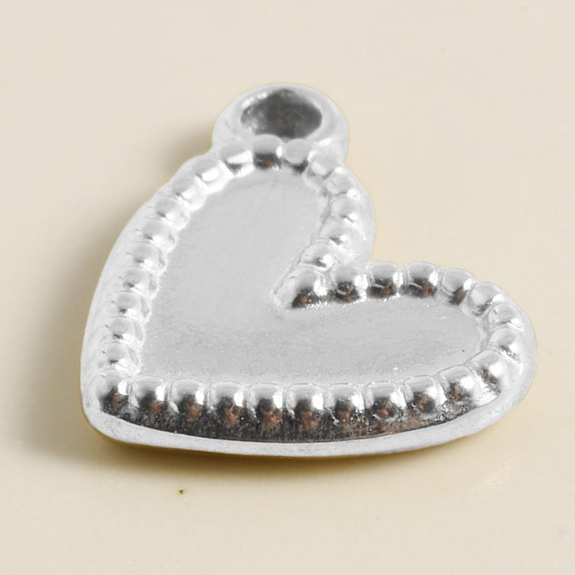 6pcs High Quality Assorted Stainless Steel Heart Charms For Jewelry Making Bracelets Keychain Pendant DIY Women Men Pendant Bulk
