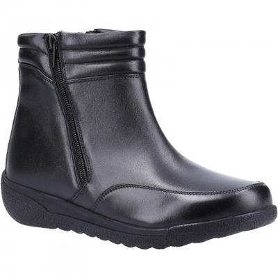 Womens/Ladies Morocco Twin Zip Leather Ankle Boots