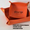 Doubl Size PU Leather Desk Tray Office Supplies for Stationery Makeup Tools Efficient Space Management