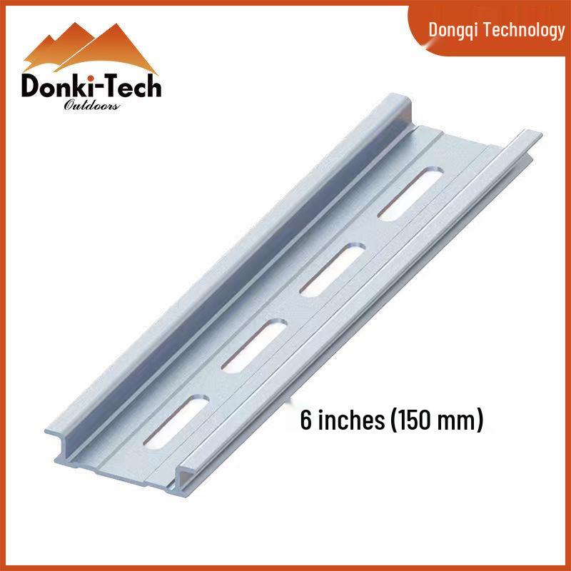 Aluminum Alloy Electrician Slide Rail - 4/8/12 Inch Top Hat Slotted Rail for Mounting Hardware Components