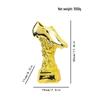 Golden Boot High Pillar Shooter Electroplated Resin Trophy - World Cup Fan Ornament