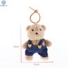 12cm Cute Overalls Bear Bear Plush Pendant Couple Hanging Accessories Cartoon Bear Bag Charm Decor Gift