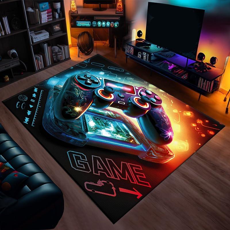 Game Console Handle Carpet Living Room Full Covered Washable Rug Easy To Maintain E-sports Room Decoration Large Size Soft Mat