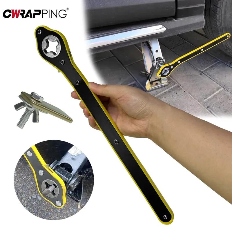 Car Labor-Saving Jack Ratchet Wrench Heavy Duty Ergonomic Handle Garage Maintenance Ratchet Lever Spanner Key Car Repair Tool