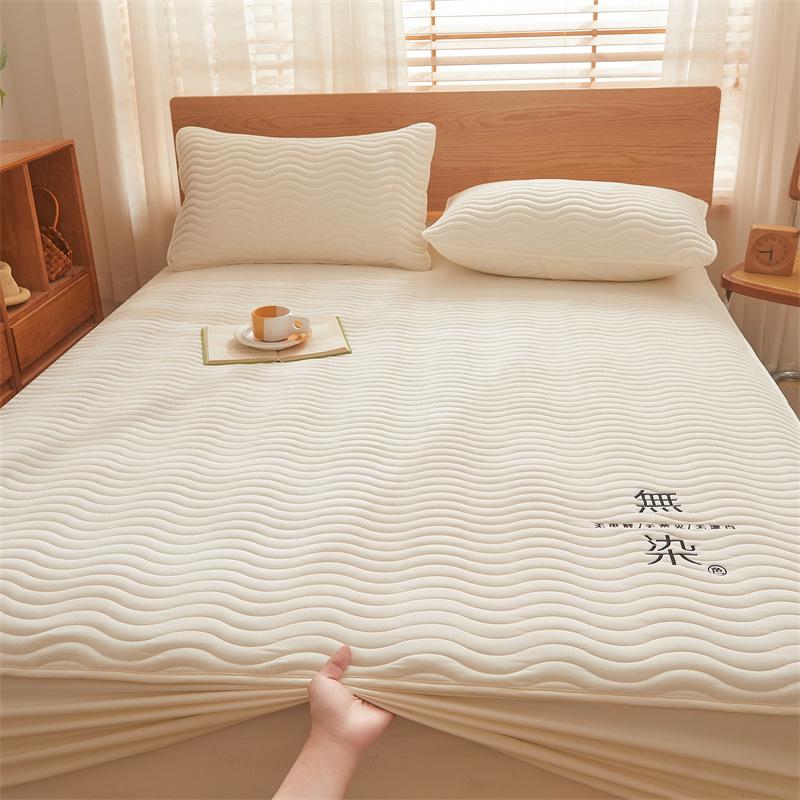 Mattress Class A cotton, soybean fiber padded mattress, mattress cover washed cotton Simmons mattress protective cover three-piece set